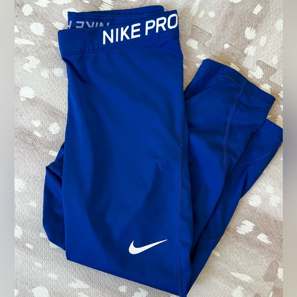Royal Blue Nike Pro leggings
